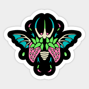 Beetle strawberry Sticker